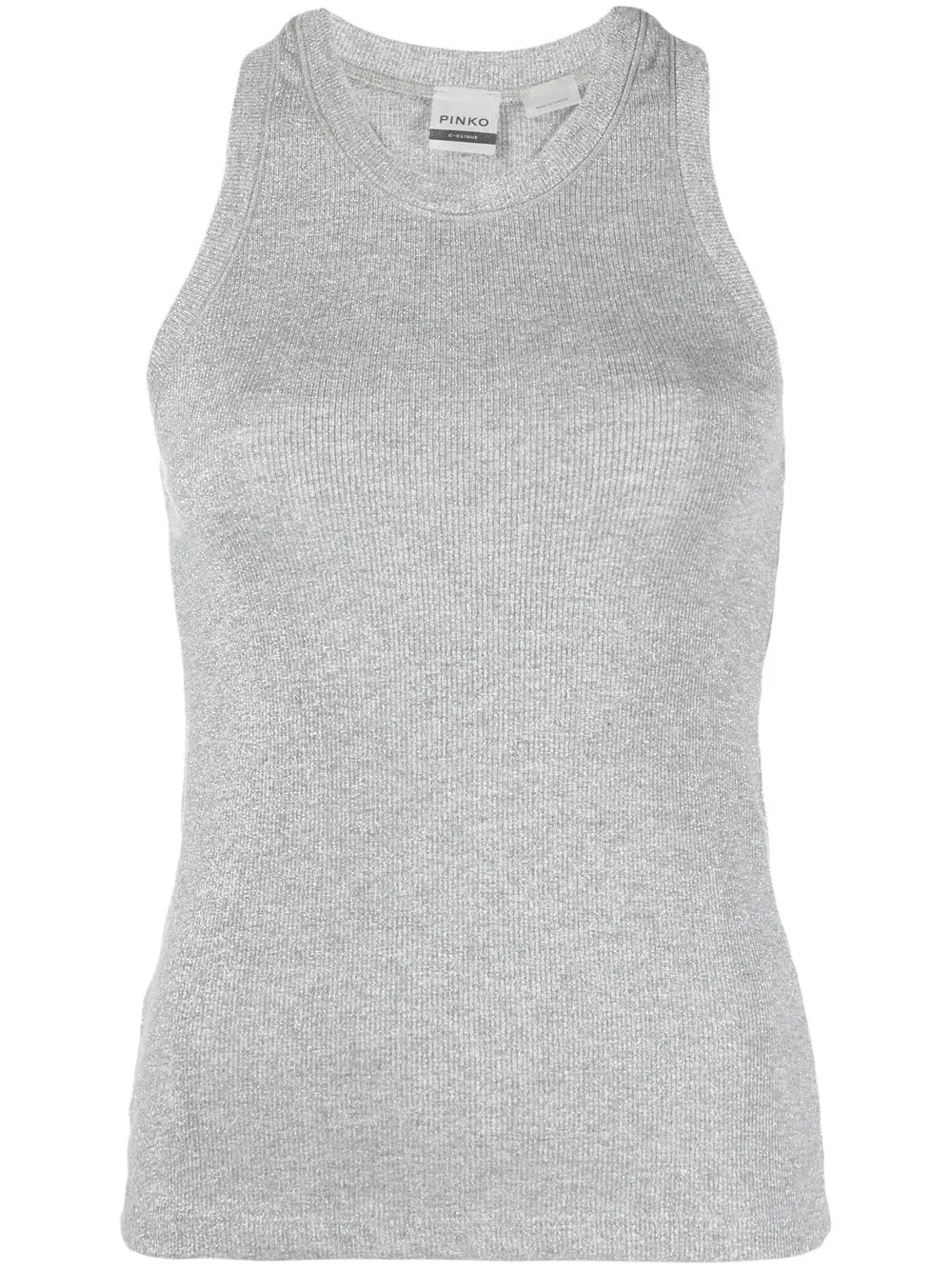 

PINKO metallic racerback tank top - Grey