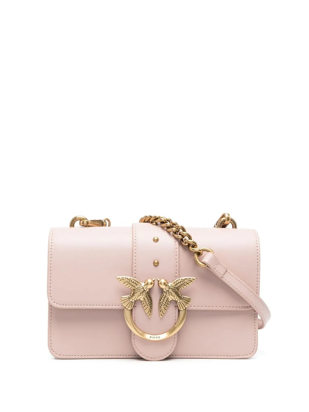 

PINKO bolsa crossbody con logo en la hebilla - Rosado