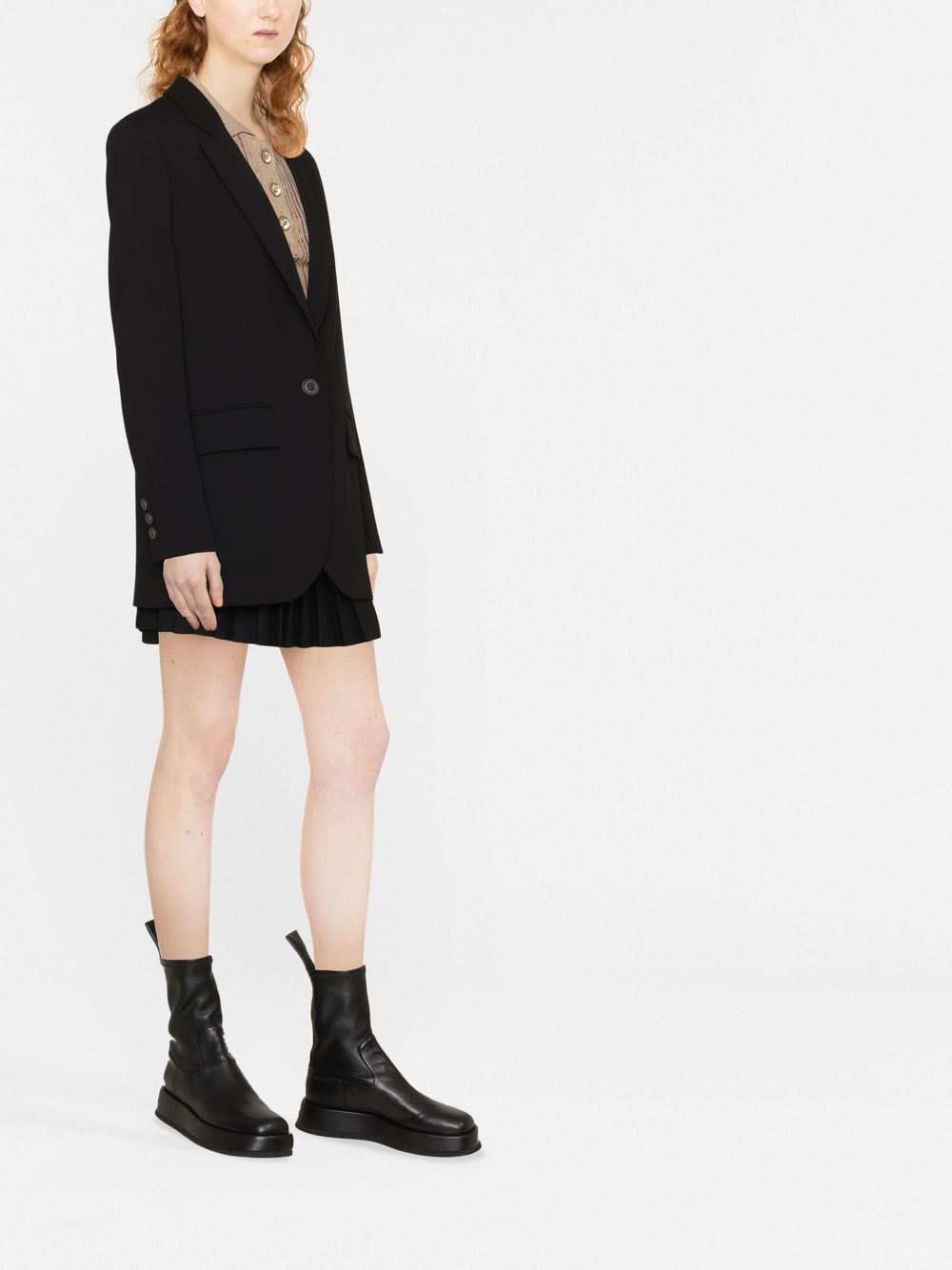 Shop Pinko Fitted Single-breasted Blazer In Black