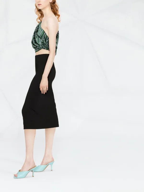 PINKO Split Front Midi Skirt | Black | FARFETCH