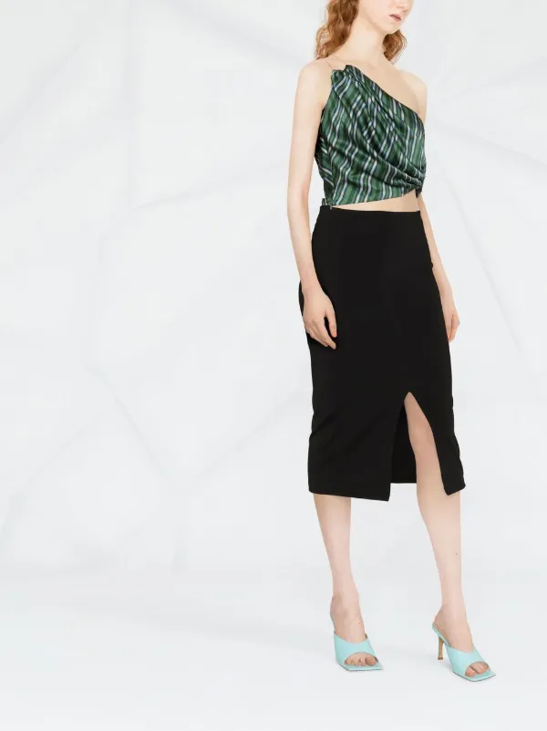PINKO Split Front Midi Skirt | Black | FARFETCH