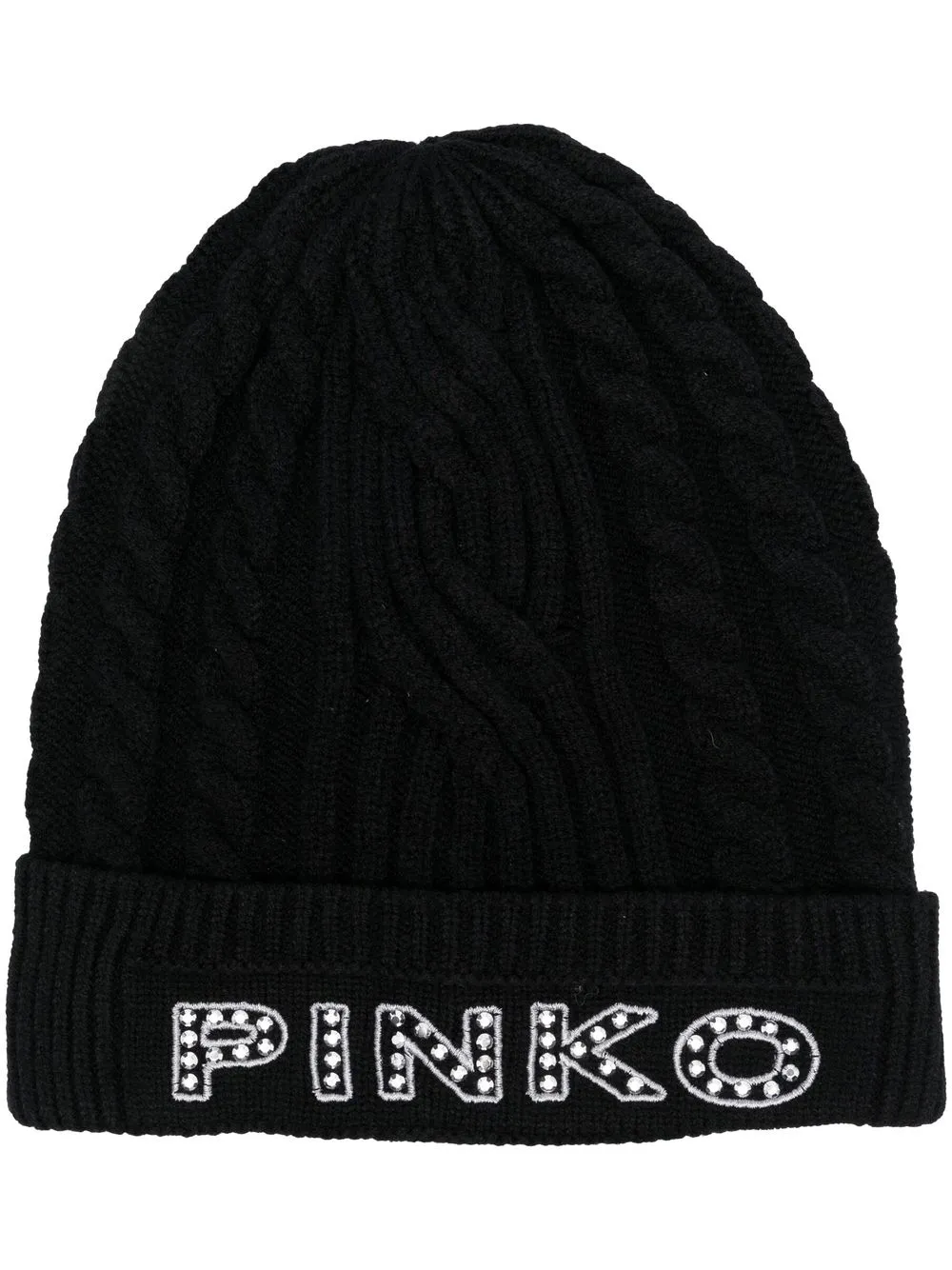 

PINKO gorro en tejido de ochos - Negro