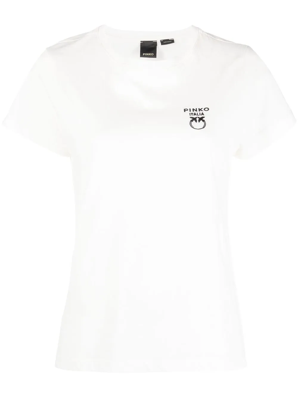 

PINKO playera con logo bordado - Blanco