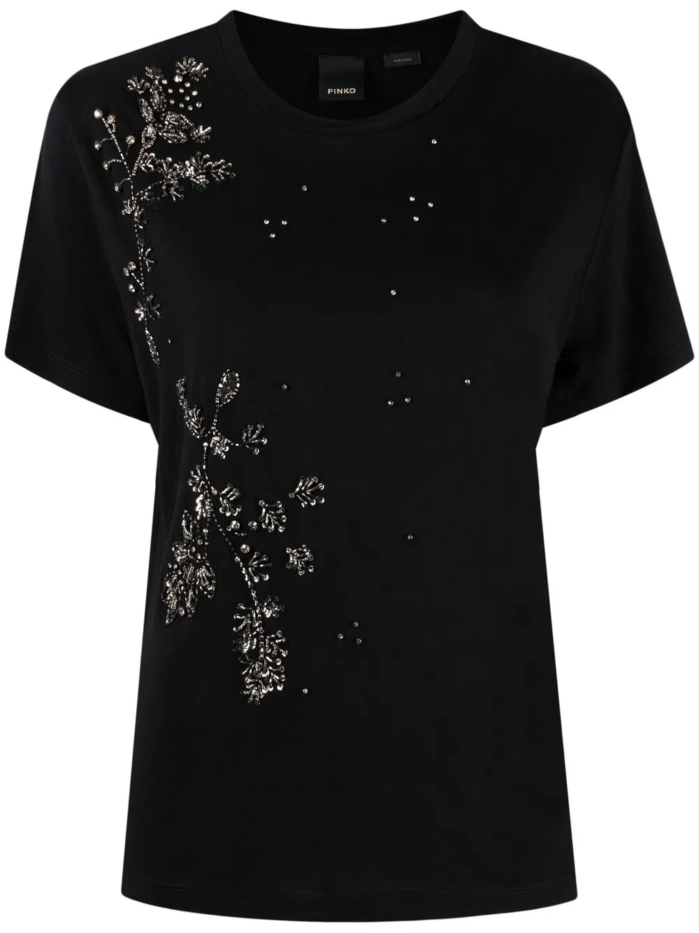 

PINKO bead-embellished short-sleeved T-shirt - Black