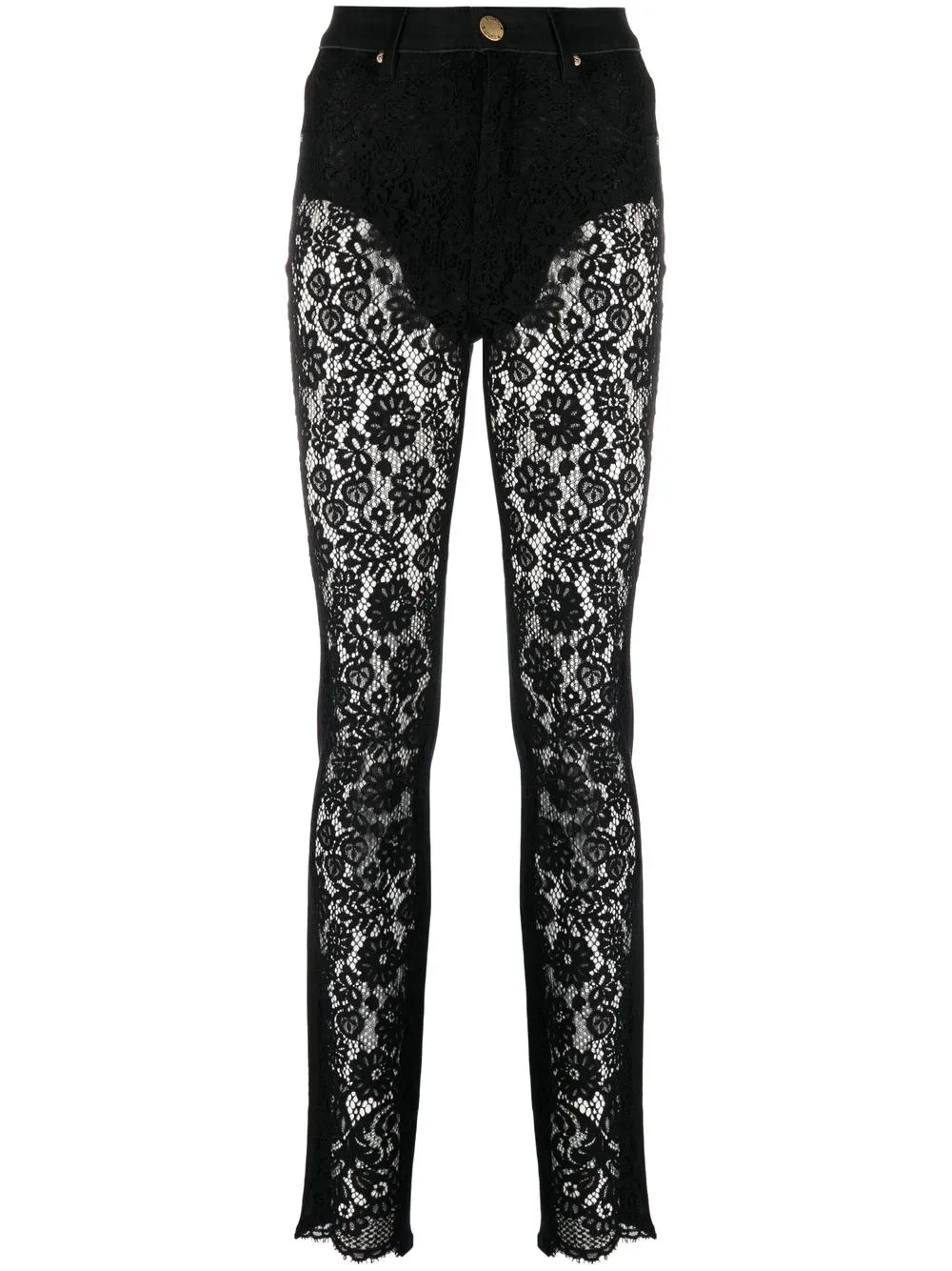 

PINKO lace-panelled skinny jeans - Black