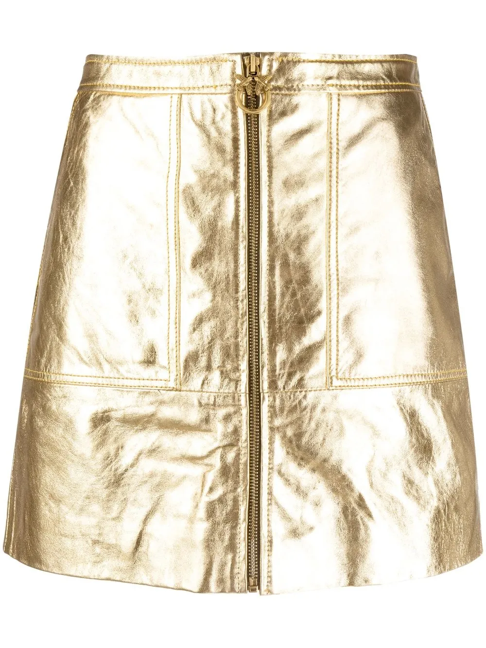 

PINKO metallic-finish miniskirt - Gold