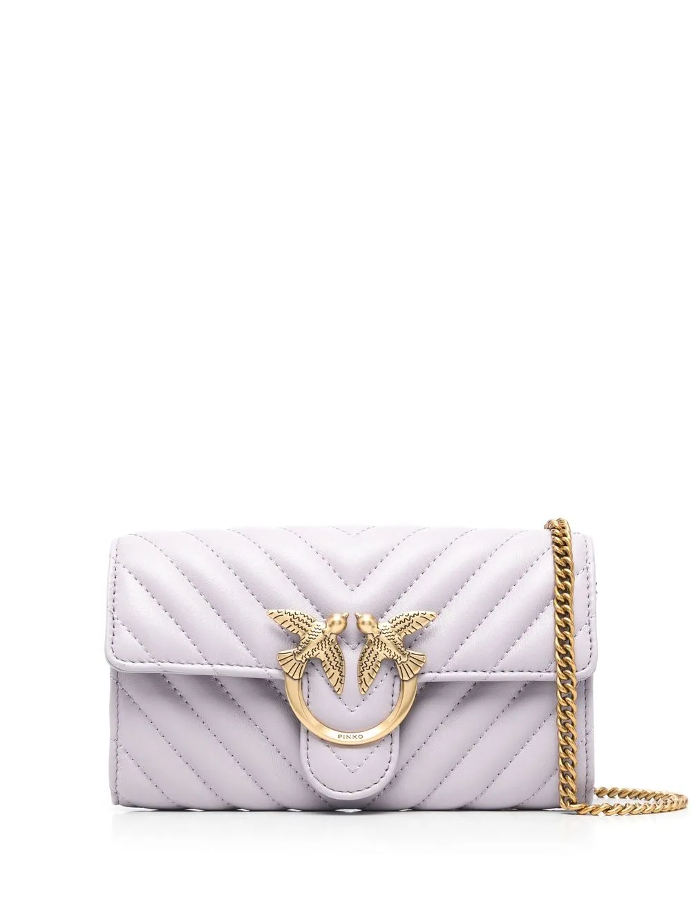 

PINKO bolsa satchel capitonada - Morado