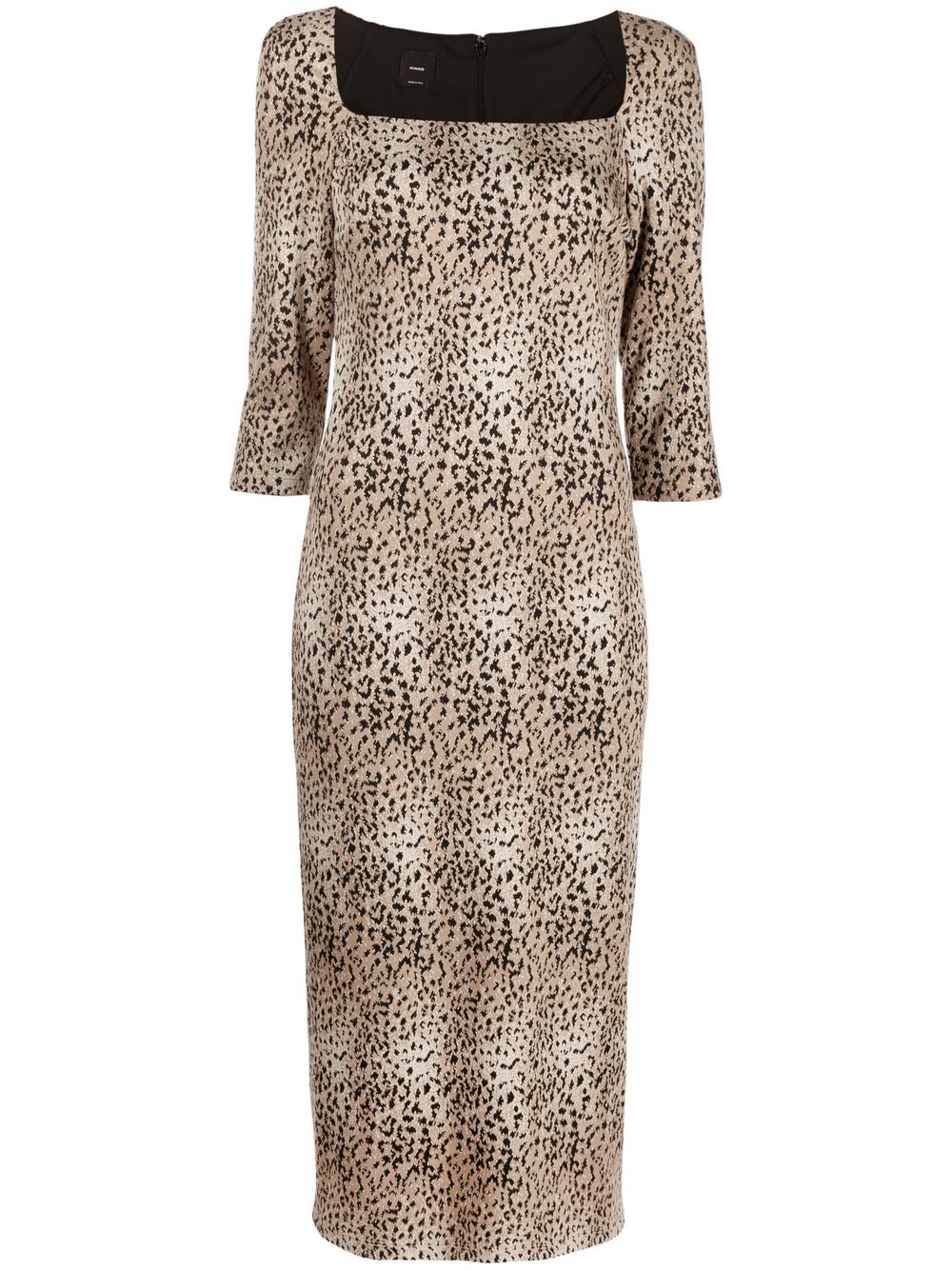 

PINKO vestido midi con estampado de leopardo - Neutro