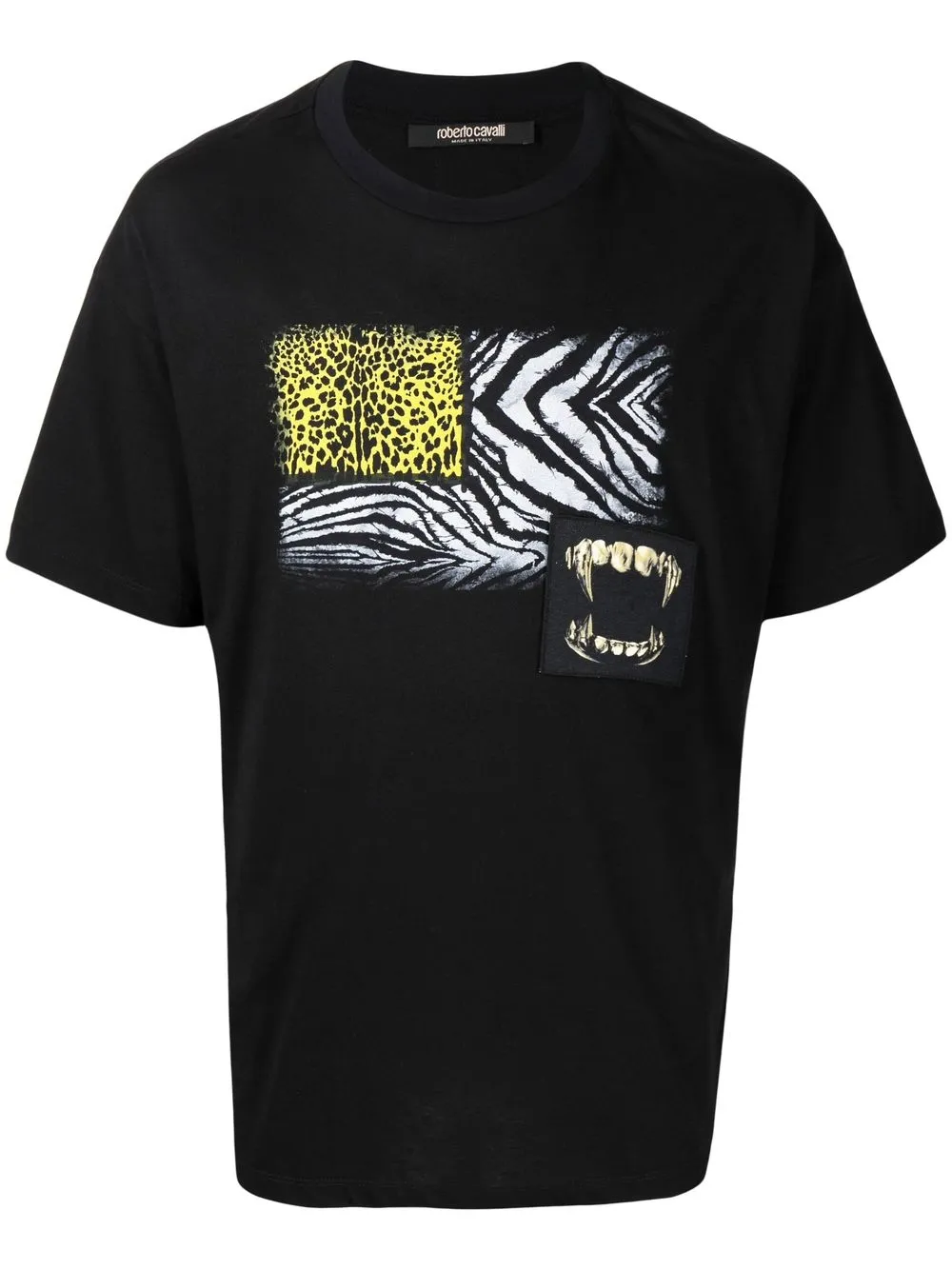 

Roberto Cavalli playera con estampado gráfico - Negro