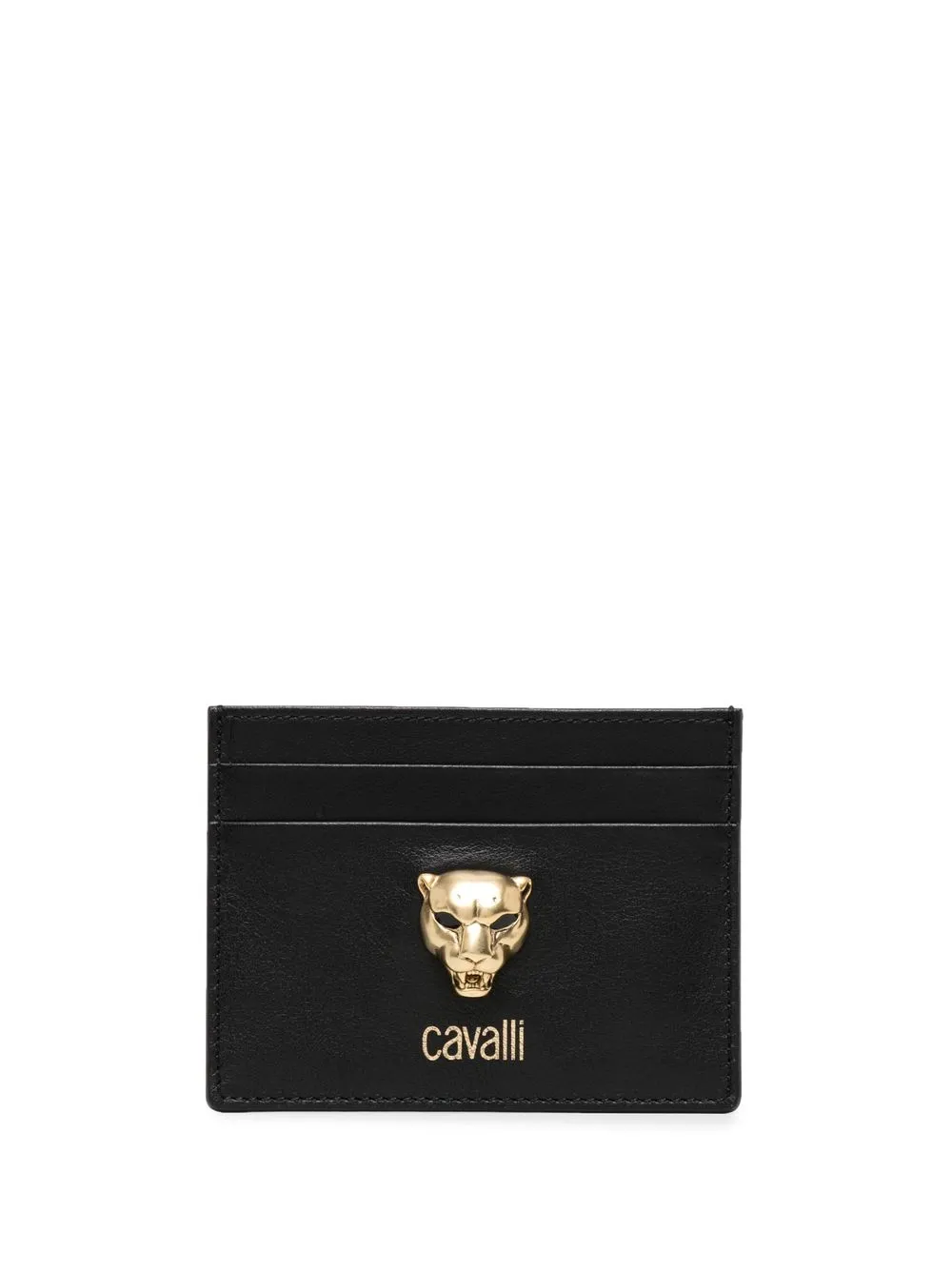 

Roberto Cavalli tarjetero con placa de tigre - Negro
