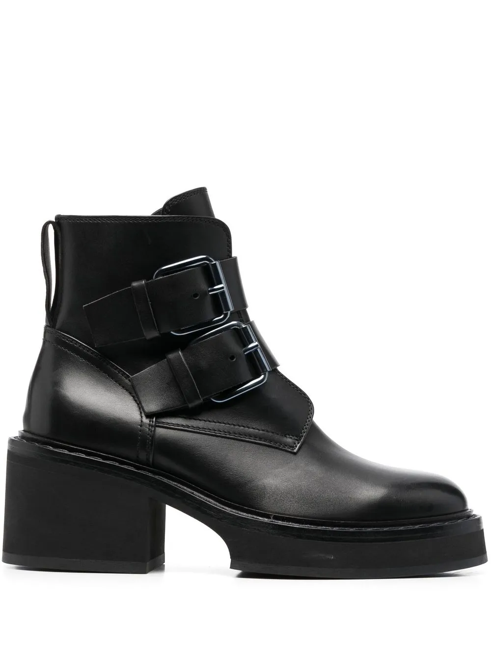 

Officine Creative botas con tacón cuadrado y hebilla - Negro