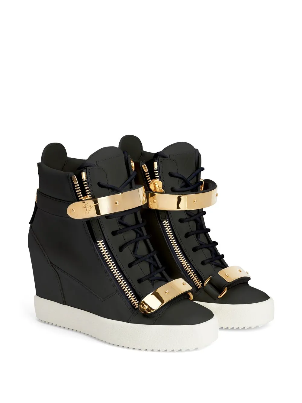 Giuseppe Zanotti Coby 75mm wedge heel Sneakers White FARFETCH CA
