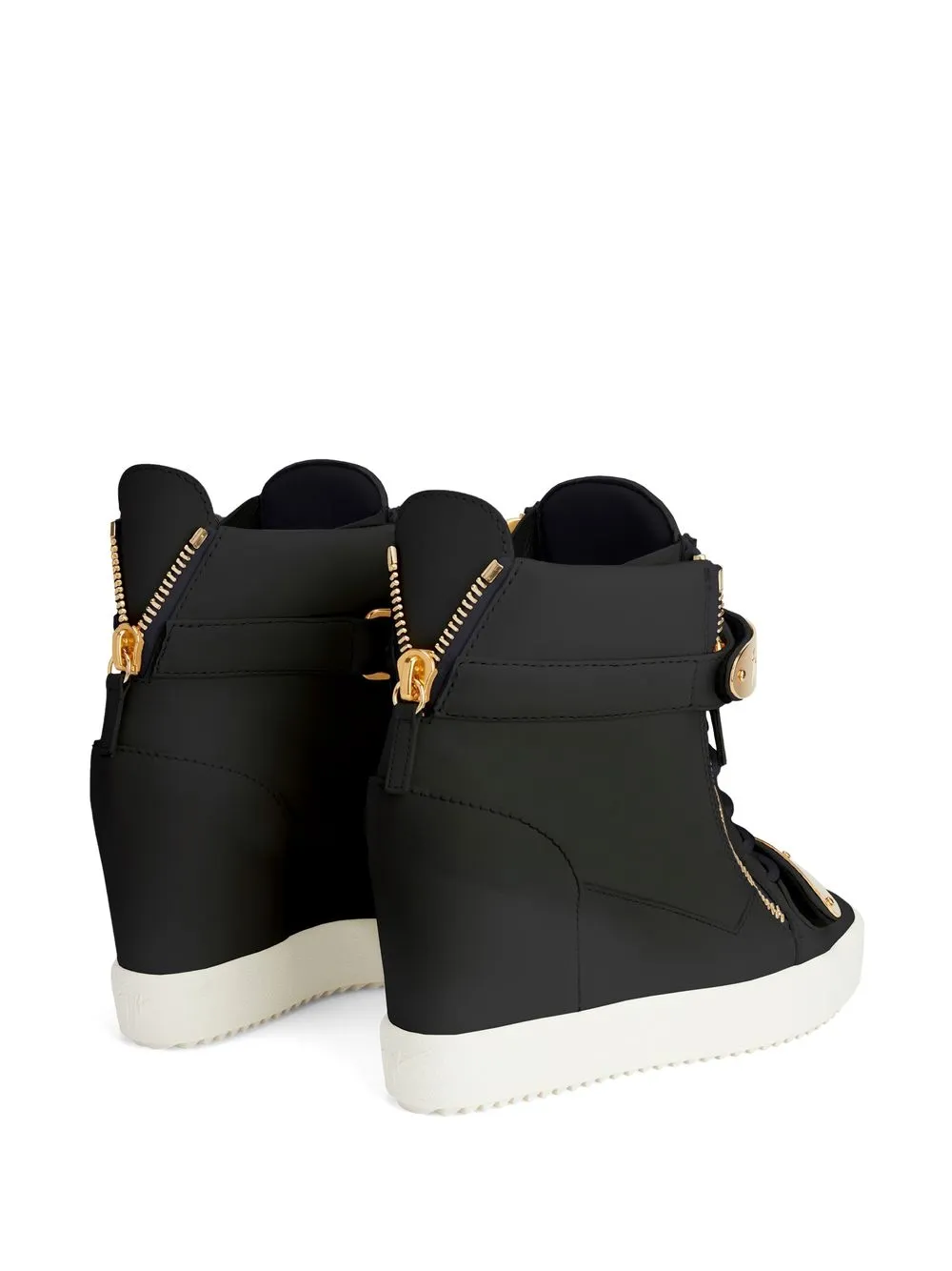 Gold wedge tennis shoes sales