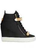 Giuseppe Zanotti Coby 75mm wedge-heel sneakers - White