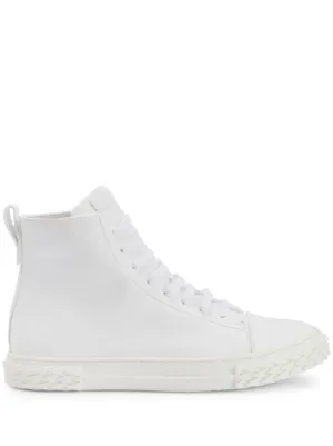 Jil Sander ハイカット レザースニーカー | ホワイト | FARFETCH JP