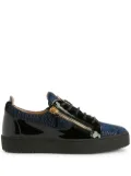 Giuseppe Zanotti scale-print leather sneakers - Blue