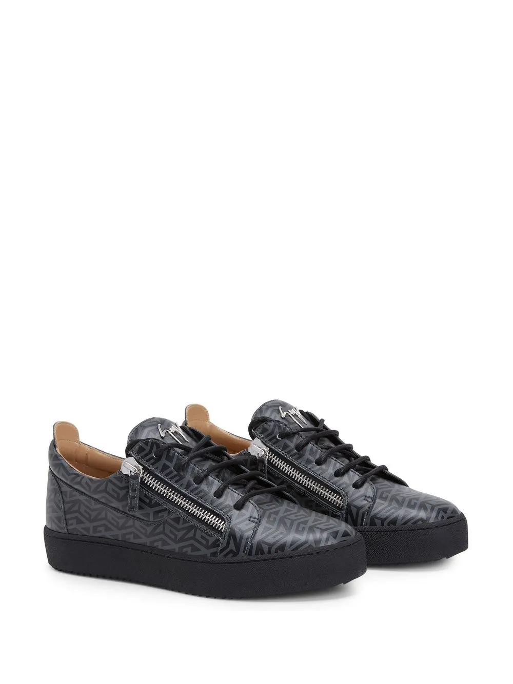 Giuseppe Zanotti Frankie monogram-print sneakers Black
