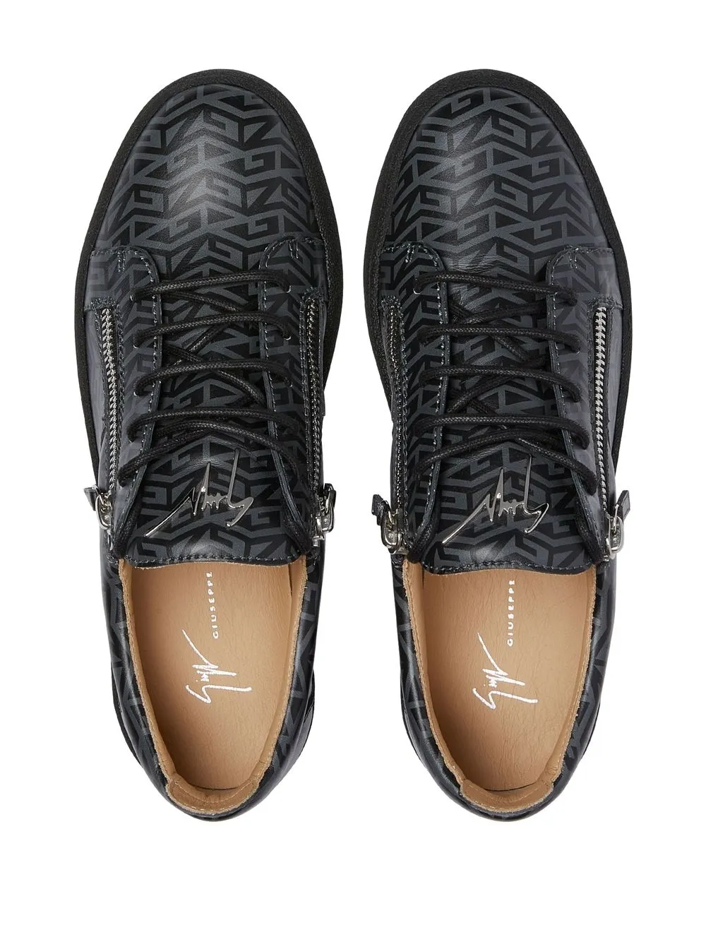 Giuseppe Zanotti Frankie monogram-print sneakers Black