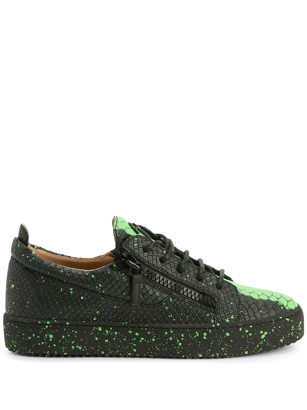

Giuseppe Zanotti Frankie snakeskin-effect sneakers - Black