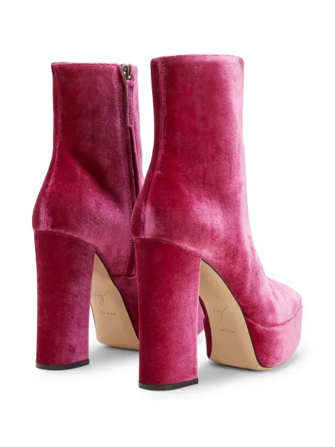 Giuseppe Zanotti Morgana Leo velvet ankle boots I170024008 - 2