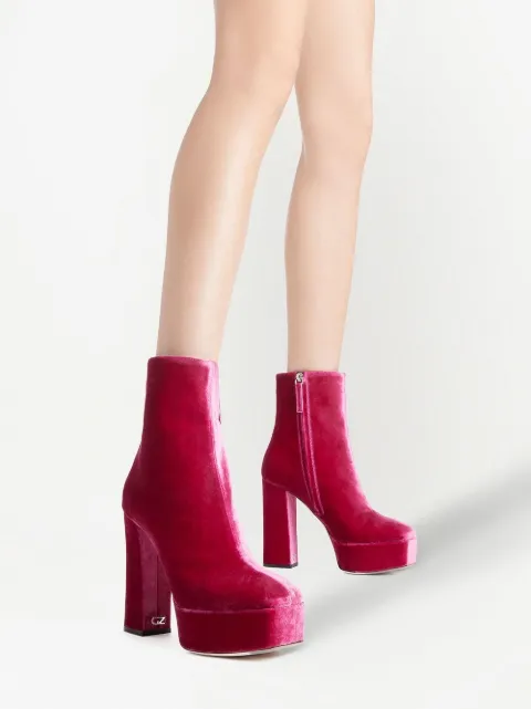 Giuseppe Zanotti Morgana Leo velvet ankle boots I170024008 - 3