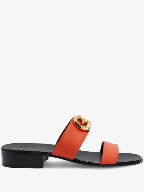 Giuseppe Zanotti Gregorie logo-plaque sandals