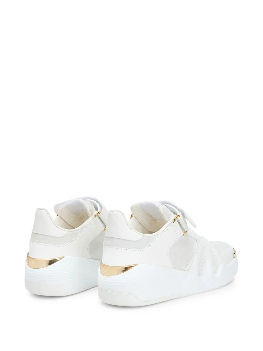 Shop Giuseppe Zanotti Talon Touch-strap Sneakers In White