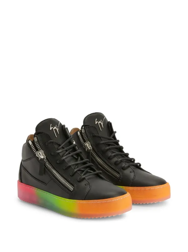 Giuseppe Zanotti Black and Orange High Tops Giuseppe Zanotti Black & Orange Kriss Sneakers Giuseppe Zanotti main image 4