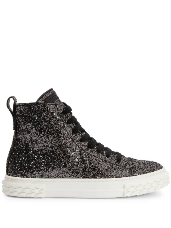 Giuseppe Zanotti Eco Blabber Glitter high top Sneakers Farfetch