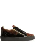 Giuseppe Zanotti Frankie snakeskin-effect sneakers - Brown