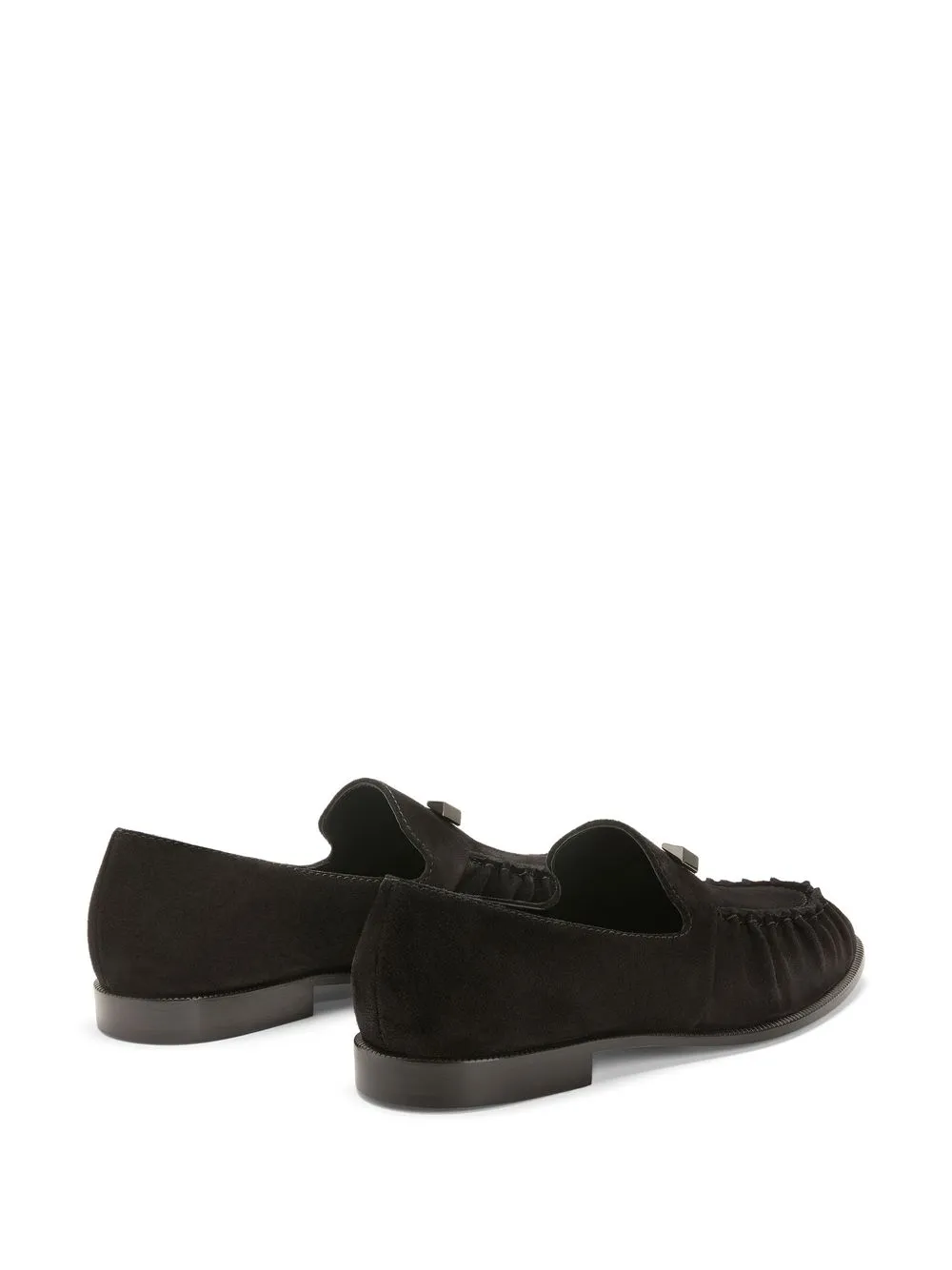 Shop Giuseppe Zanotti Jareth Suede Loafers In Black