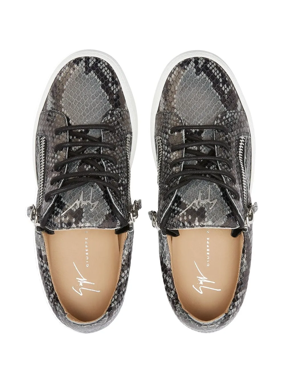 Gail Snakeskin-Effect Sneakers