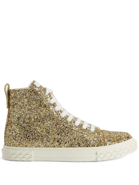 Giuseppe Zanotti Tênis cano alto Eco-Blabber com brilho