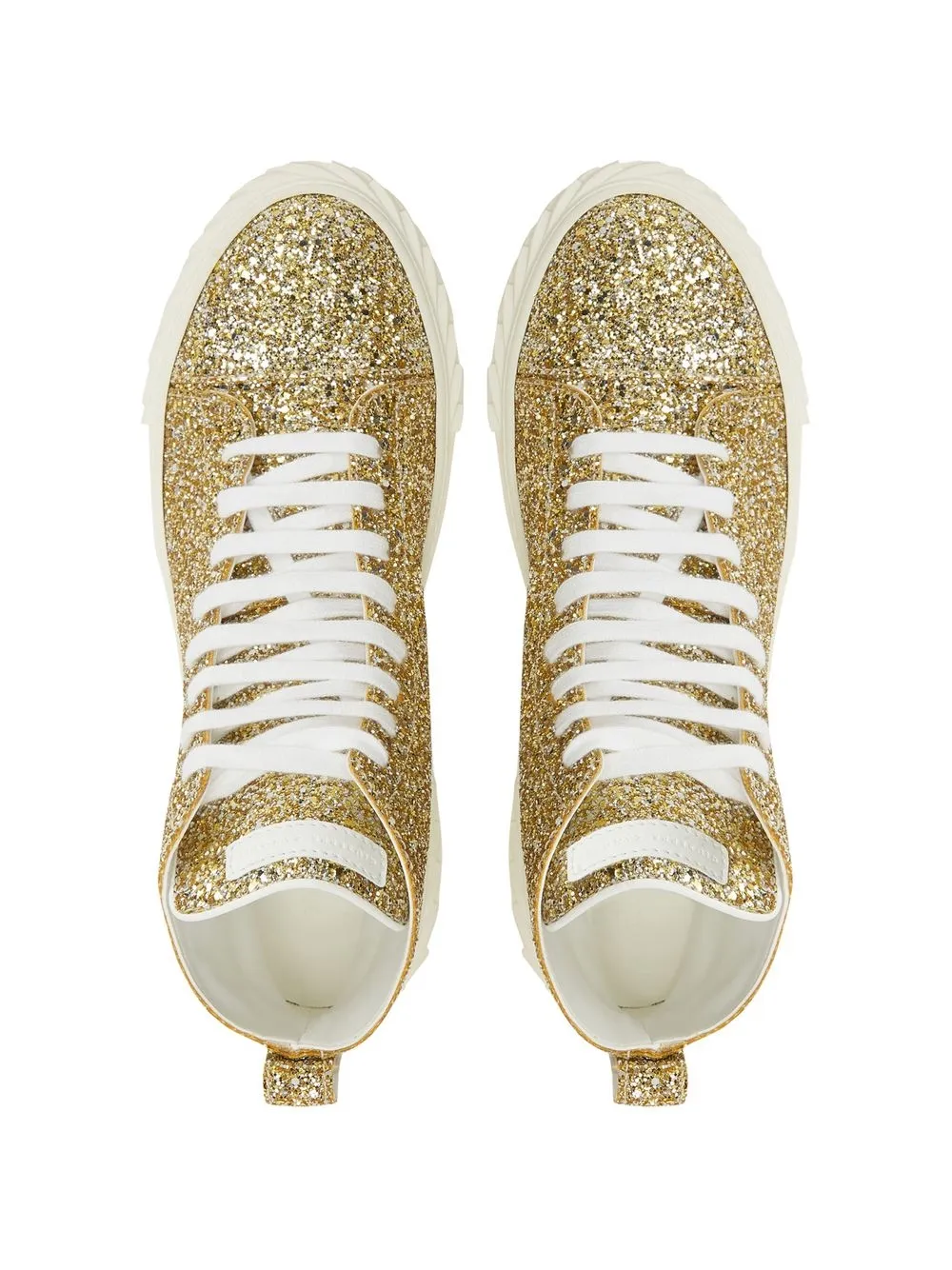 Giuseppe Zanotti Ecoblabber glitter high-top sneakers Gold