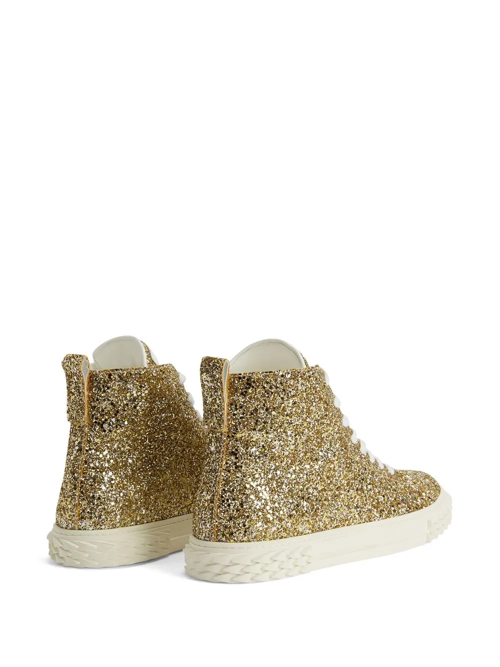 Giuseppe Zanotti Ecoblabber glitter high-top sneakers Gold
