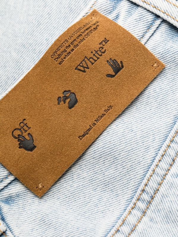 off white denim label