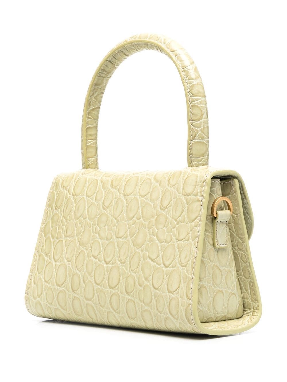 By Far Crocodile-embossed Leather Mini Tote Bag In Green | ModeSens