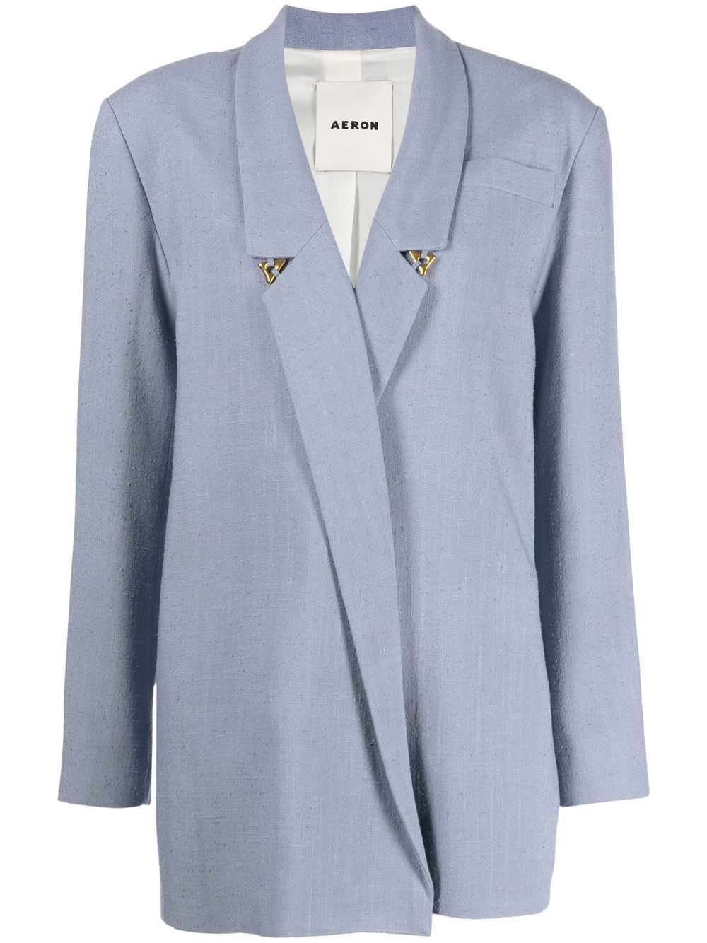 

AERON logo-plaque detail blazer - Blue