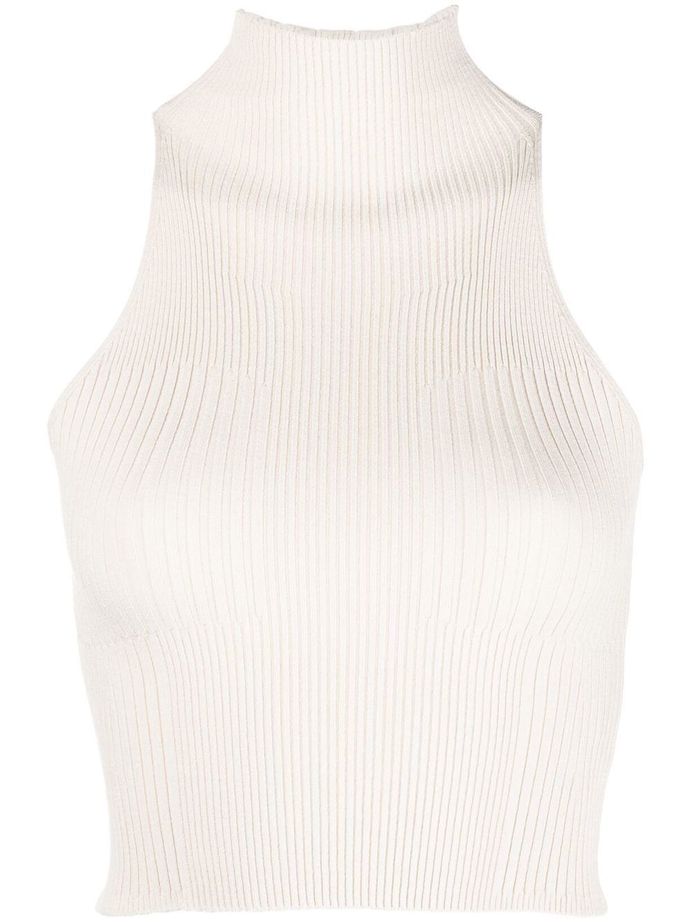 

AERON ribbed-knit roll neck top - Neutrals