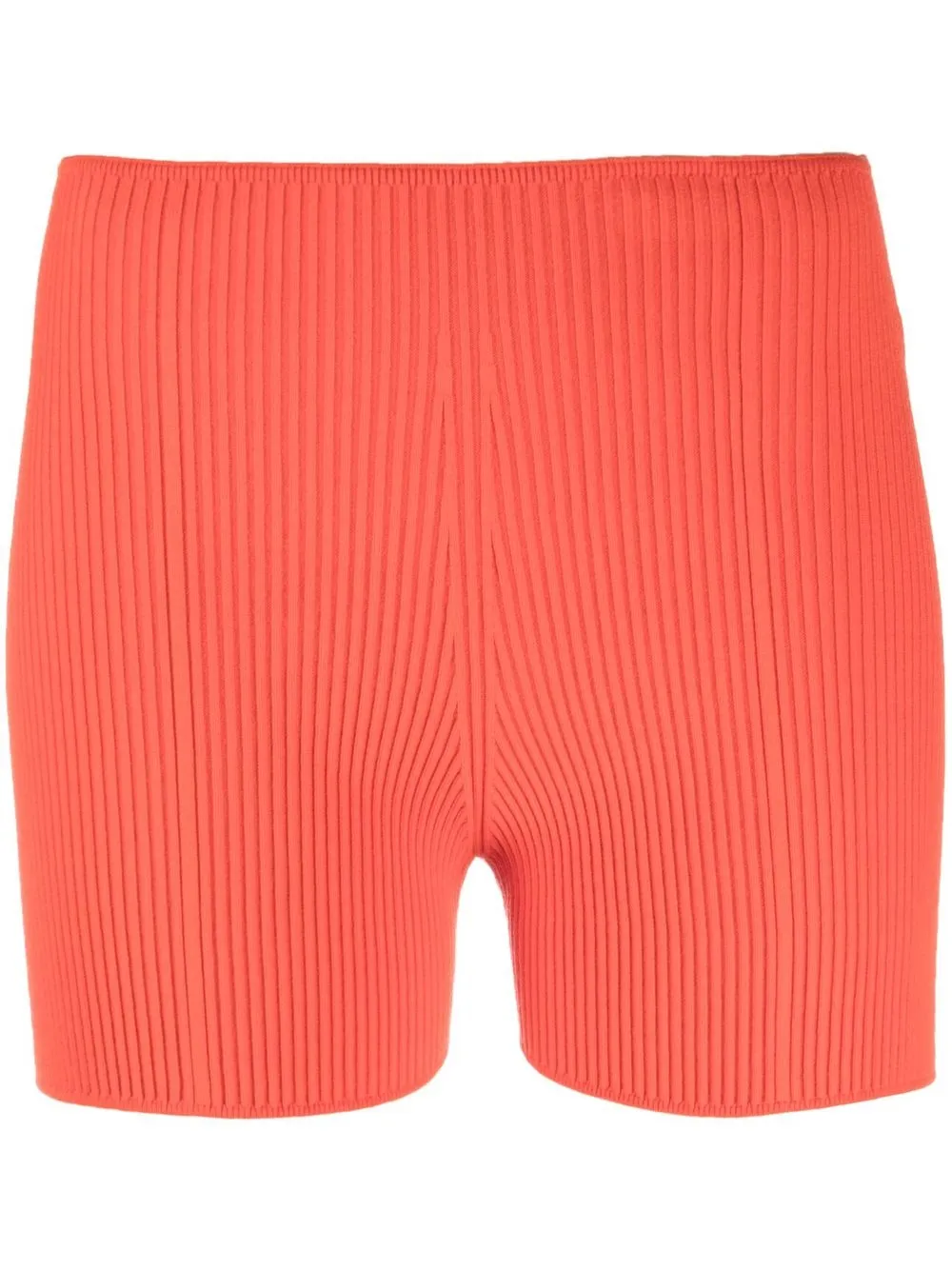 

AERON ribbed-knit detail shorts - Red