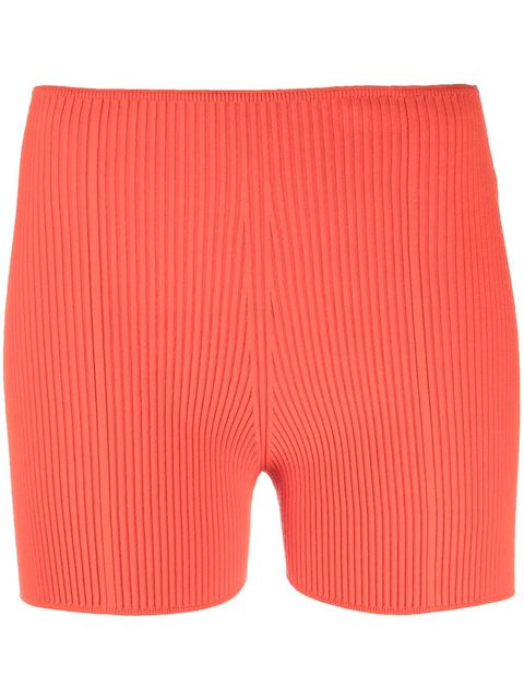 AERON ribbed-knit detail shorts
