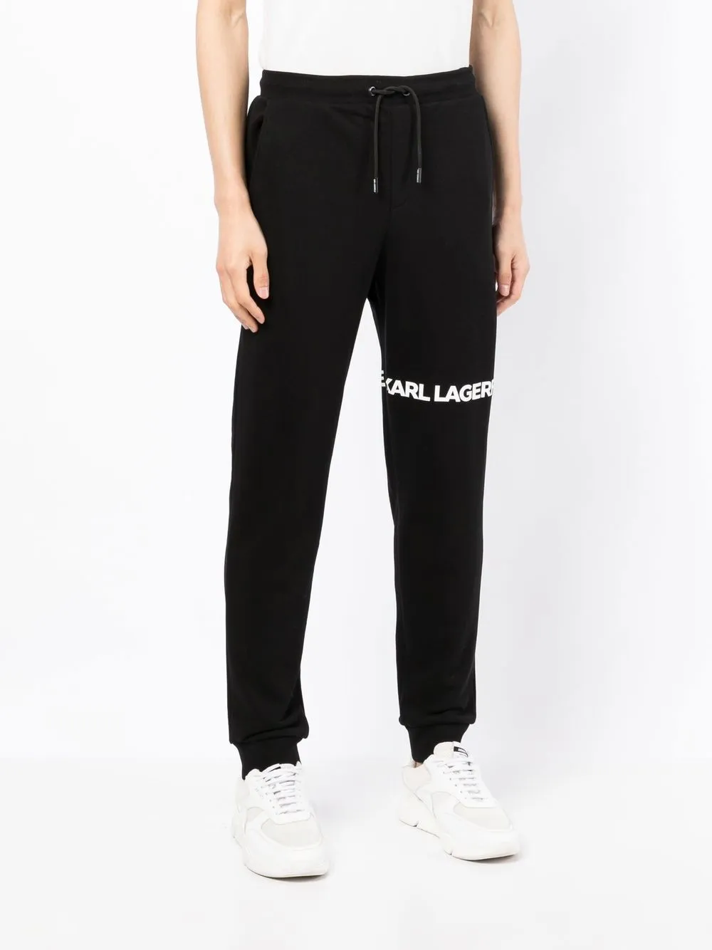 Karl Lagerfeld Logo-print Track Pants In Schwarz