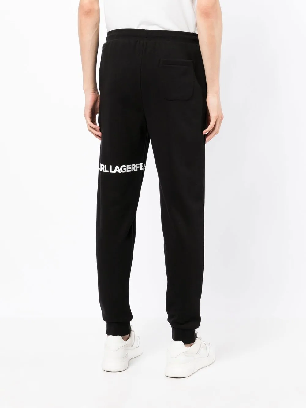 Karl Lagerfeld Logo-print Track Pants In Schwarz