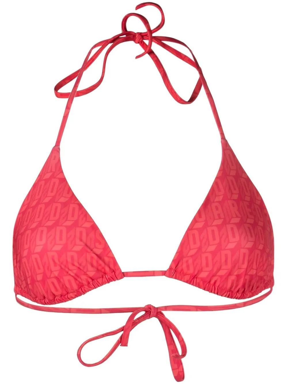 

Dsquared2 top de bikini con monograma - Rojo