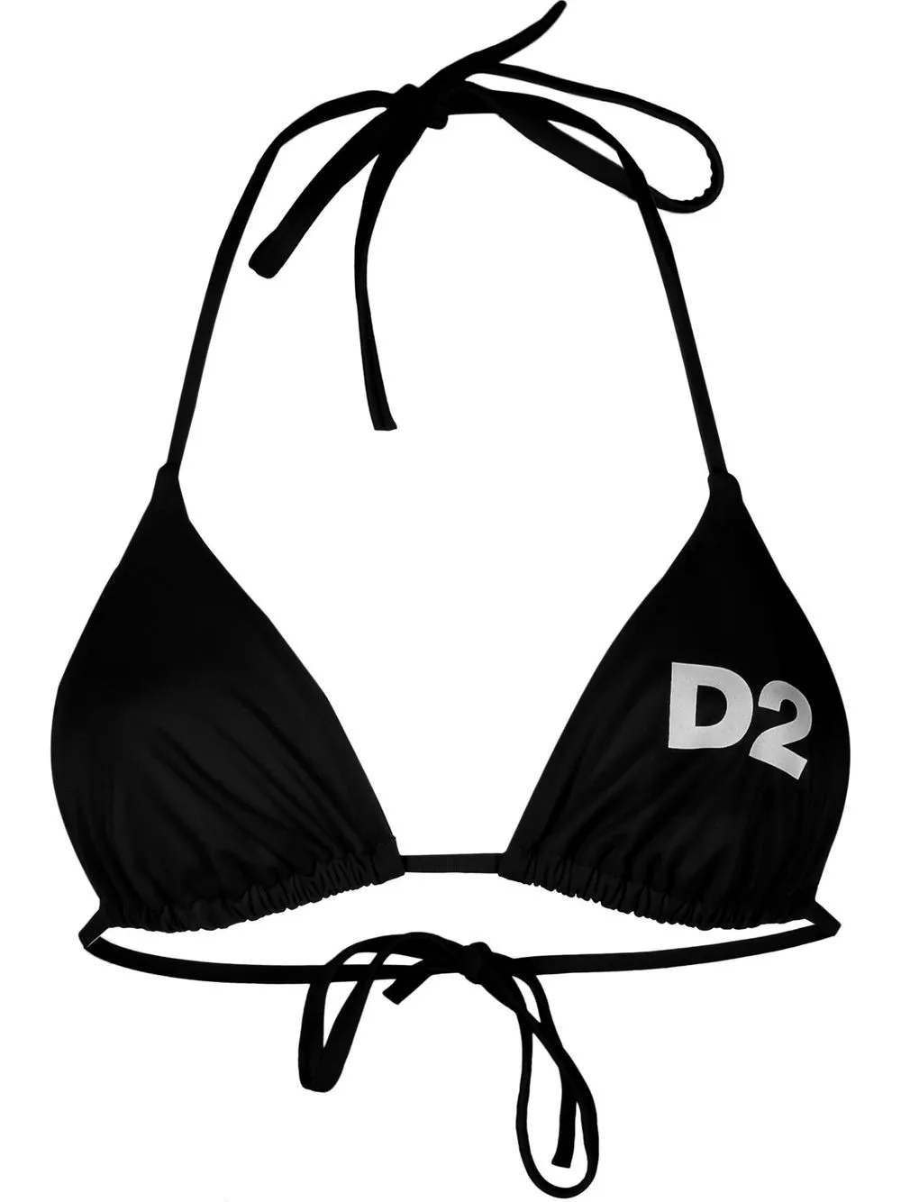 

Dsquared2 top de bikini con logo estampado - Negro