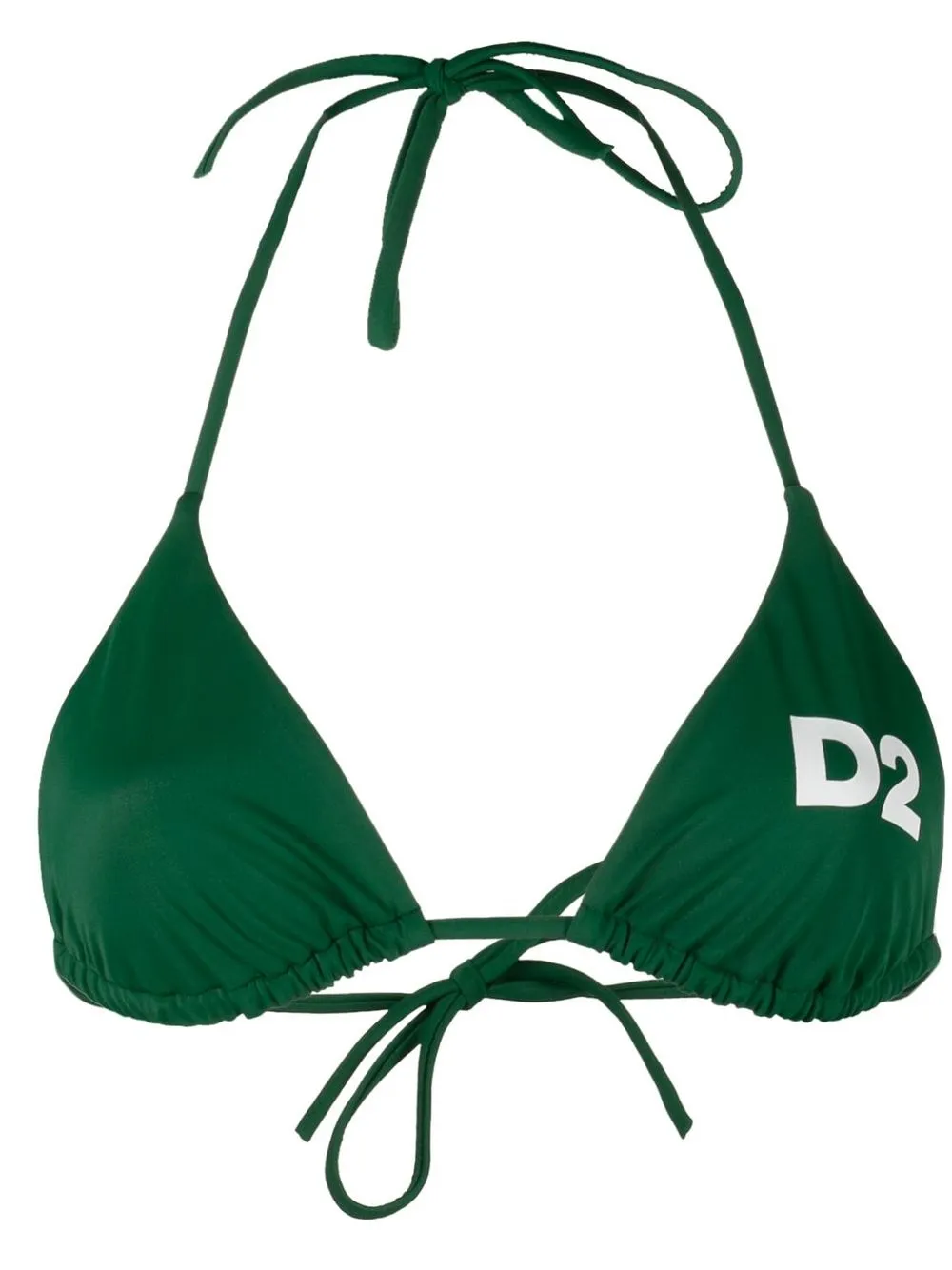 

Dsquared2 top de bikini con logo estampado - Verde