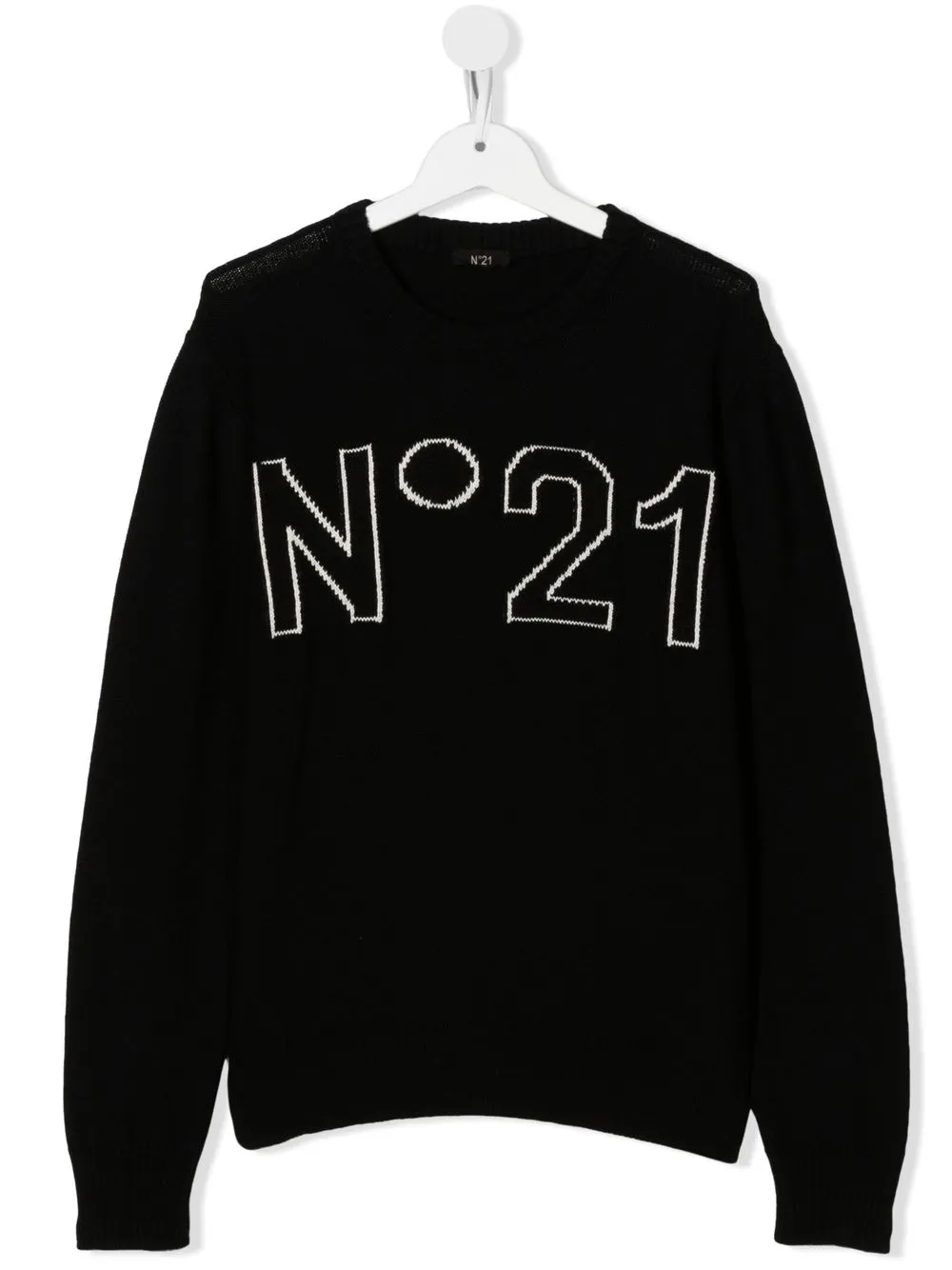 

Nº21 Kids suéter tejido con logo en intarsia - Negro