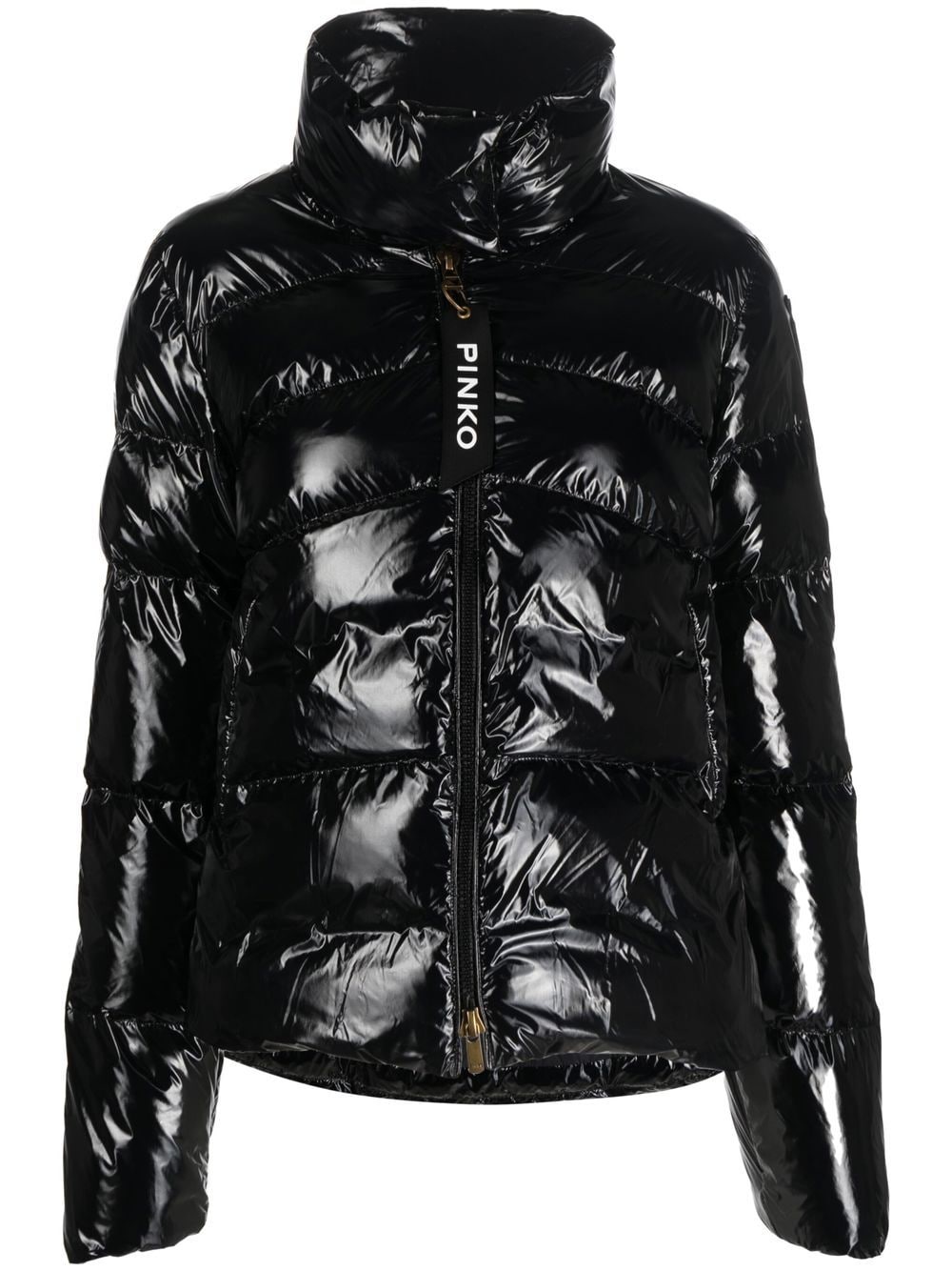 West Comorama klein PINKO high-shine Quilted Jacket - Farfetch