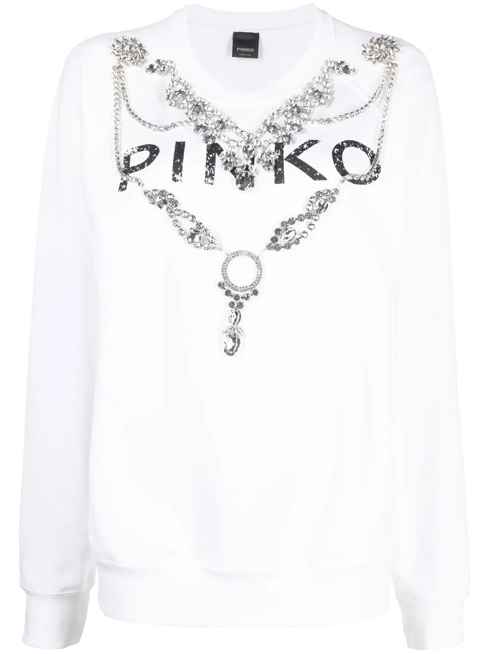 

PINKO sudadera con logo estampado - Blanco