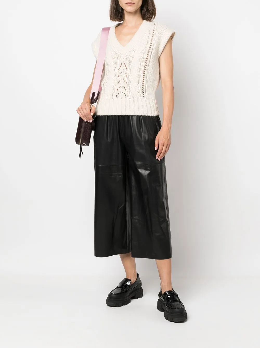 PINKO Cropped broek - Zwart